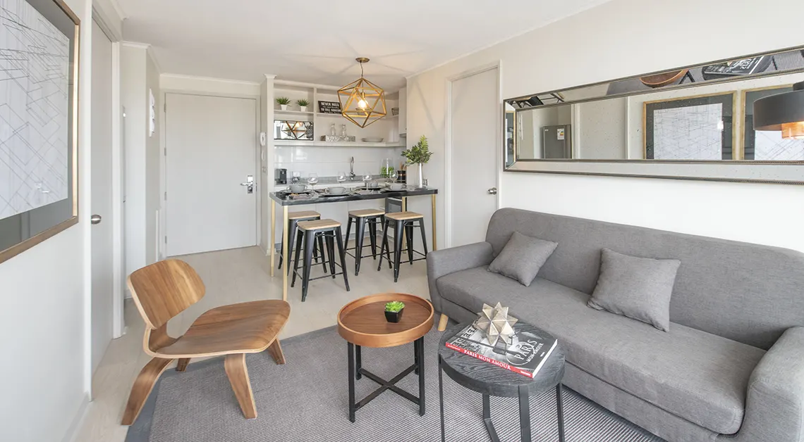 Arriendo de departamento en San Miguel 2 dormitorios y 2 baños en Parque Toledo