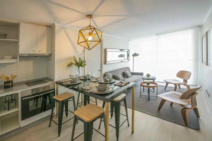 Arriendo departamento San Miguel 2 dormitorios + 2 baños C con estacionamiento en Parque Toledo