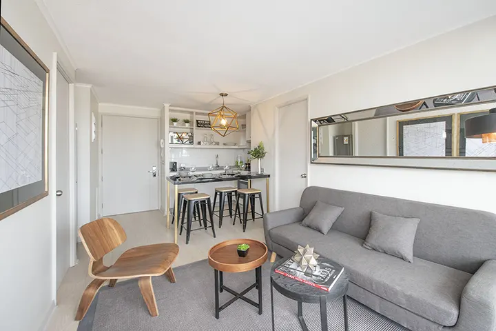 Arriendo departamento San Miguel 2 dormitorios + 2 baños C con estacionamiento en Parque Toledo